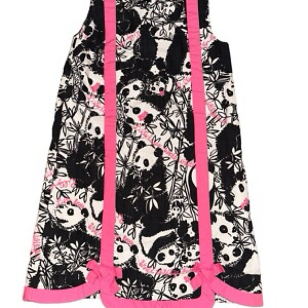 Lilly Pulitzer Black and Pink Panda Dress